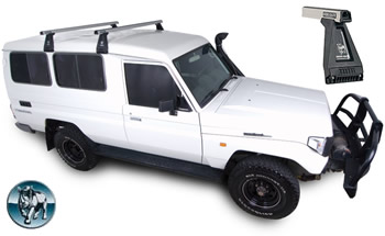 Heavy duty Rhino Racks Lancruiser 75 series roof racks